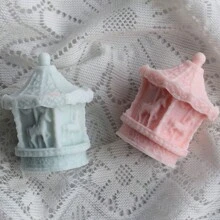 1pc Carousel Candle Silicone Mold, Handmade Soap Aromatherapy Plaster Molds, For DIY Ornaments Home Decoration Gift
