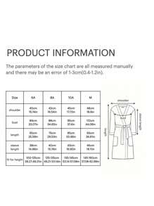 1件华夫格连帽浴袍，双层华夫格和服浴袍，睡衣，厚实柔软，速干，粉色/绿色/白色，带帽浴袍 - 彩色 - 查看 3