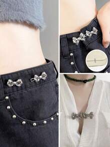 Kokarda Talia Ściągacz Klamra Spodnie Szpilki Bez Szycia I Bez Narzędzi Natychmiastowe Spodnie Regulowane Guziki Metalowe Antypoślizgowe Lekka Broszka Klips Sweter Szal Talia Akcesoria Ubrania Spódnica Talia Szpilka Do Jeansów Spódnice Spodnie Talia Ściągacz Akcesoria Torebka Urok Akcesoria Prezent Urodzinowy Święto Dziękczynienia Boże Narodzenie Walentynki Prezent Dla Dziewczyn I Kobiet