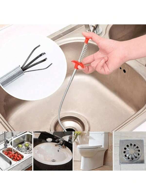 Desentupidor de Ralos multiuso Pia Flexível Com Pegador na Ponta Cozinha 90 CM Para Casa Em Banheiro