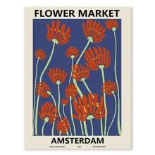 1 件植物花卉市场墙壁艺术装饰彩色春花帆布画抽象客厅房间海报家居装饰无框 - 彩色 - 查看 28