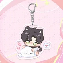 1个可爱卡通游戏人物亚克力钥匙扣，龙虾扣设计，适合收藏家、生日礼物、汽车配件、包包挂饰、背包挂件，也适合学校、哥特风、Y2K风格、万圣节、教师节、圣诞节等场合，可作为礼物赠送。另有带证件夹的挂绳，可作为汽车配件、包包挂饰，送给朋友或姐妹。 - 無色 - 查看 9