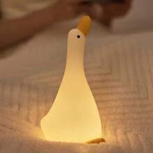 LED 儿童小夜灯可充电硅胶软鸭灯儿童节日礼物睡眠创意卧室桌面装饰灯 - 多色光 - 查看 6