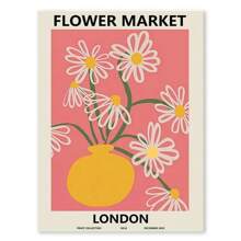 1 件植物花卉市场墙壁艺术装饰彩色春花帆布画抽象客厅房间海报家居装饰无框 - 彩色 - 查看 26