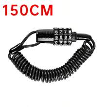 150cm/180cm Motorcycle Helmet Password Lock, Mountain Bike Steel Wire Lock, Password Anti-Theft Lock, Luggage Lock, Bicycle Helmet Lock, Cycling Accessories - Multicolor - View 4