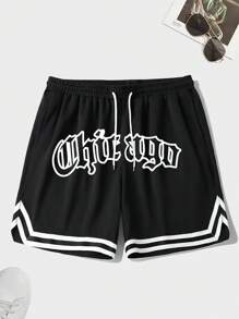 (Two Pieces Set) Men's Set Summer Style Skin Friendly Fashionable Versatile Comfortable Sports Basketball Suit Personalized Printed Sleeveless Tank Top Shorts