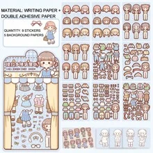 A Set Of Clothing Stickers For Sweet And Cool Teenage Girls, Daily Wear Paper Dolls, Girl DIY Cute Cartoon Princess Characters - Sweet Cool Girl - View 19
