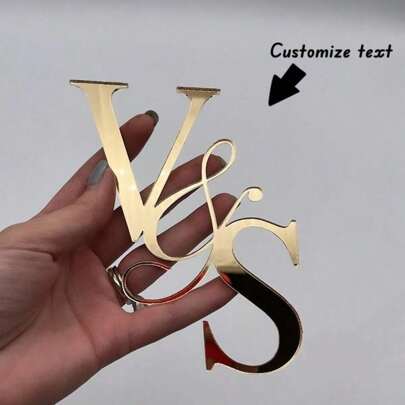 Wedding Initial Fancy Cake Charm | Engagement | Custom | Personalized Acrylic Cake Charm | Acrylic Cake Gem | Anniversary | Bespoke Christmas Gift Acrylic , Anti-Mold Stylish, Adorable, Colorful Custom, Personalized, Unique Ideal Gifts For Her Friends, Son, Daughter, School Students, Workers, Youth School, Home, Office, Multi-Functional, Ornamental, Exquisite, Stylish, High-Quality,For Housewarming