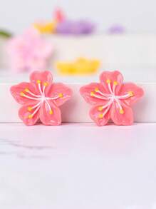 10pcs Mixed Cute Cream Resin Jewelry Accessories, Hair Clips, Hair Decorations (Slight Blemish On Back Is Normal)
