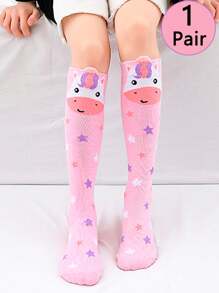 2prs/Bộ Tất Cao Đến Đầu Gối Họa Tiết Trái Tim Dễ Thương Cho Bé Mùa Xuân Thu - Nhiều màu - Xem 9