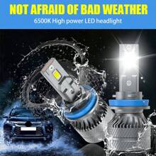 JINGMA 2pcs/Set LED Headlight Bulbs For H1 H3 H7 H11 9005 9006 9012 H4 80000LM, 150W, 6500K Cool White, High-Power CSP Chips, 1:1 Precise Light Shape, 1000% Brighter, Easy Installation