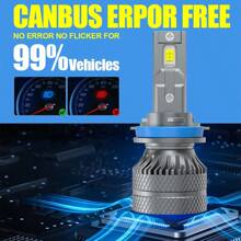 JINGMA 2pcs/Set LED Headlight Bulbs For H1 H3 H7 H11 9005 9006 9012 H4 80000LM, 150W, 6500K Cool White, High-Power CSP Chips, 1:1 Precise Light Shape, 1000% Brighter, Easy Installation