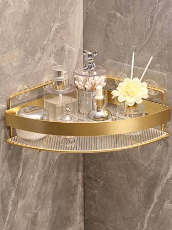 三角形浴室置物架，适用于马桶、淋浴房的壁挂式储物架，无需钻孔家居浴室装饰浴室收纳秋季装饰返校季