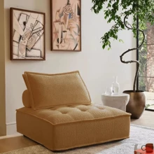 1pc High Density Sponge Single Sofa, Slouchy Person Sofa, Floor Sofa, Casual Lounge Chair, Suitable For Living Room & Bedroom, Lightweight And Easy To Move, Versatile Combination