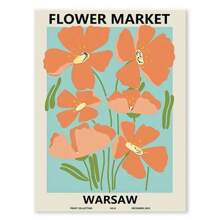 1 件植物花卉市场墙壁艺术装饰彩色春花帆布画抽象客厅房间海报家居装饰无框 - 彩色 - 查看 10