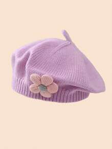 1 Pieza Lindo Boina para niños y niñas de 0-6 años, unicolor, flor, apta para uso diario en otoño e invierno, mantiene cálido a los niños
