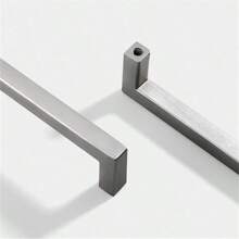 1 Stück einfache quadratische Möbelgriffe aus Aluminium-Legierung, in hellem Gold und schwarz gebürstet, für Schranktüren, Schubladen, Glastüren, Kleiderschranktüren, Möbelzubehör