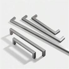 1 Stück einfache quadratische Möbelgriffe aus Aluminium-Legierung, in hellem Gold und schwarz gebürstet, für Schranktüren, Schubladen, Glastüren, Kleiderschranktüren, Möbelzubehör