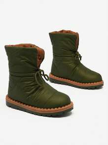 Royalfashion Damen Slip-On Schneestiefel - Grün - Übersicht 1