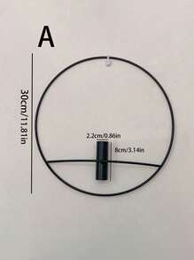 1pc Nordic Style Wall Decoration Iron Art Wall Ornament Creative Home Decoration Living Room Decor Tv Background Decorative Flower Arrangement Wall Decor Office Wall Hanging Decoration,Home Decor ,Room Decor,Wall Decor Gifts Birthday Graduation - Black - View 8