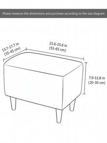 1pc Modern Simple Solid Color Jacquard All-Inclusive Elastic Thick Stool Cover, Suitable For All Seasons - Light Gray - View 3