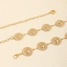 1-Pack Metal Hollow Small Circle Waist Chain, Suitable For Jeans Dress Decoration, Women's Daily Outdoor Casual Wear Summer, School