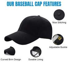 Custom Embroidery Baseball Cap With Text/Logo,Personalized Soft Top Baseball Hats,Sun Hat For Men Women Gifts - Multicolor - View 4