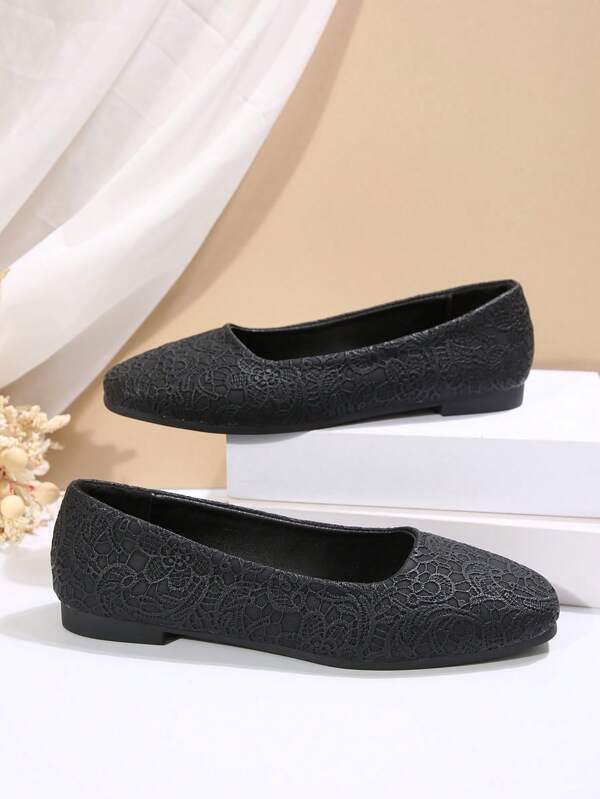 Sapatos femininos casuais com bico quadrado e padrão assimétrico multicolorido, mocassins confortáveis, respiráveis e de alta qualidade