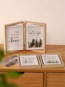 1 套双面旋转小相框 4x6、5x7、3.5x5 英寸，铰链折叠多孔相框拼贴带玻璃面板，垂直相框用于桌面展示，家居装饰，适合圣诞节、婚礼、生日礼物，送给女性、妈妈、奶奶、家人、宠物的照片 - 多色 - 查看 4