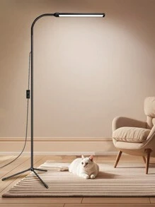 Lampada da terra a LED luminosa - temperatura del colore regolabile e luminosità dimmerabile, lampade da terra moderne, luce da lavoro regolabile in altezza a collo di cigno con USB, per lettura, ufficio, soggiorno, camera da letto, estensione ciglia, centro benessere viso, salone e make-up