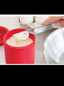 1pc Pig-Shaped Oil Grease Storage Container, Silicone Bacon Grease Holder Drainer Bacon Grease Collector - Pink - View 2