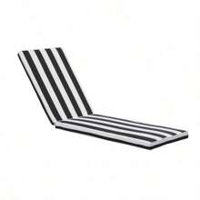 1PCSOutdoor Lounge Chair Cushion Replacement Patio Funiture Seat Cushion Chaise Lounge Cushion-Black/White Stripe