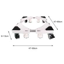 Verstellbare Waschmaschinenbasis 47-69cm - 4 Räder + 4 Beine - Multifunktionaler Möbelwagen Lärmreduktionseffekt