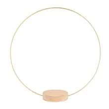 1/5 件装带支架的金属花环中心装饰，带支架的金属花边金色花环，用于 DIY 婚礼装饰壁挂工艺品的桌面中心装饰