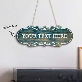 1pc Customized Wooden Sign, Customized Text, Wooden Hanging Decoration, Door Plaque, Suitable For Home, Farmhouse, Living Room, Bar, Multi-Functional Indoor And Outdoor Decor Gifts Birthday Graduation Home Decor Back To School Room Decor School Supplies