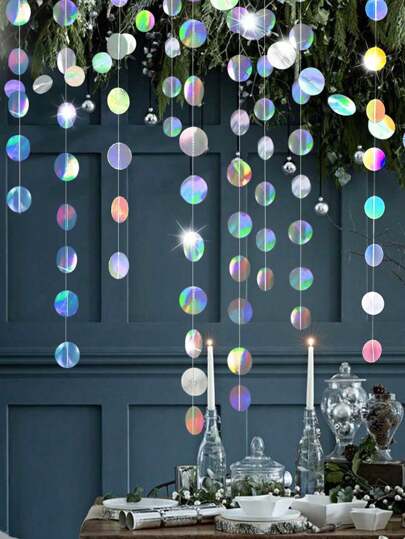 800 cm - 400 cm - Regnbågsfärgad festdekoration cirkelgirlang - Hängande flytande bakgrund - Enhörning sjöjungfru födelsedagsfesttillbehör - Bröllop förlovning möhippa eufori disco dans - Alla hjärtans dag-dekoration