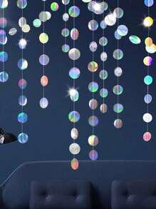 26.24 英尺/800 厘米 - 13.12 英尺/400 厘米 - 彩虹色派对装饰圆形花环 - 悬挂浮动背景 - 独角兽美人鱼生日派对用品 - 婚礼订婚单身派对欣快迪斯科舞蹈 - 情人节装饰 - 鐳射 - 查看 8