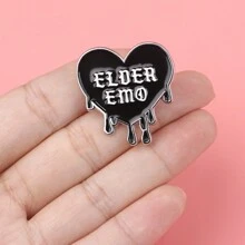 珐琅胸针、翻领别针、徽章、背包别针、女士胸针、服装礼品、珠宝、时尚配饰 - 黑色 - 查看 8