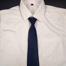 1pc Men's Slouchy No-Tie Zipper Polyester Necktie, Casual Wear And Party Gift Accessory Suitable For Shirts