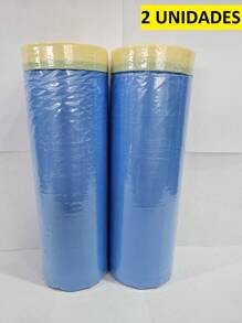 Filme de mascaramento eletrostático com fita crepe medida 2,10 m X 20 m