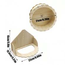 Wooden Hamster Wheels For Small Pets Silent Hamster Exercise Wheel Spinner Wheel For Gerbils, Guinea Pigs, Dwarf, Hamster (15cm/19cm/21cm/23cm/26cm) - Multicolor - View 11