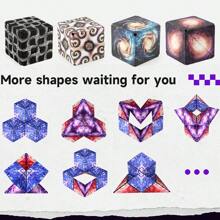 Black And White 3D Magic Cube Geometry Puzzle Puzzle Thanksgiving Christmas Gift Classic Decompression Infinite Inversion Cube