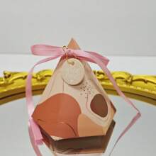 20PCS Polygon Box Paper Boxes Colorful Ribbon Card Party Birthday Anniversary Gift Wrapping Supplies Valentine's Day - Multicolor - View 13