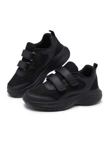 Kids Sports Shoes, Boys' Lightweight Breathable Running Shoes, Girls' School Casual Shoes - Black - View 2