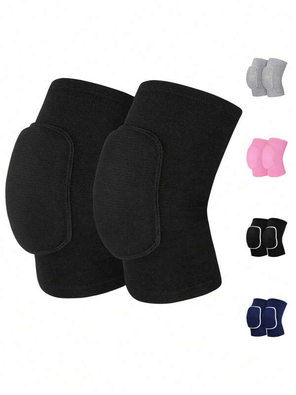 1pc Dance/Volleyball Knee Pads, Suitable For Men And Women, Can Be Used For Volleyball, Basketball, Soccer, Dance, Yoga, Tennis, Running, Cycling, Workout, Climbing, Wrestling, Keeping Warm In Autumn & Winter Gym Accessories Knee Support