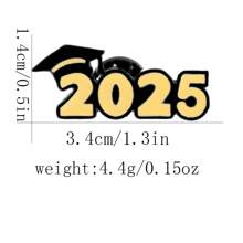1 pieza Broche de gorro de graduación de doctorado 2025, insignia conmemorativa de estudiante de máxima calificación en exámenes