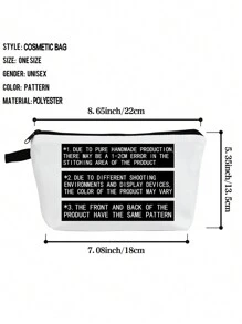 Cute Cartoon Teeth Print Makeup Bag Women Reusable Toiletry Bag Heart Design Storage Pouch Handbag Coin Purse Party Favor Gift School Pencil Case Dentist Gift