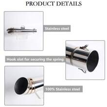1pc Stainless Steel Universal Motorcycle Exhaust Pipe, 51mm Diameter, Suitable For Most Motorcycles, E.G. Kawasaki 250 300 Z300 And More