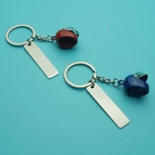 Schlüsselanhänger aus Zinklegierung in Form eines Motorradhelms, mit gravierter Edelstahl-Anhänger als Taschendekoration, Weihnachten und Urlaubsgeschenk - "Fahr vorsichtig Schlüsselanhänger"
