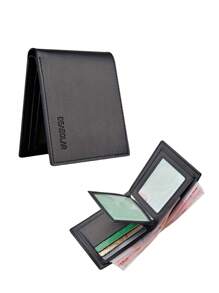 1 pieza Billetera corta para hombre, moda simple ultraligera multifunción monedero, portador de tarjetas de gran capacidad, billetera pequeña adecuada para tarjetas de identificación, tarjetas de crédito, regalos para adolescentes, casual, al aire libre, deportiva, vacaciones, viajes, graduación, accesorios de vestir de cumpleaños